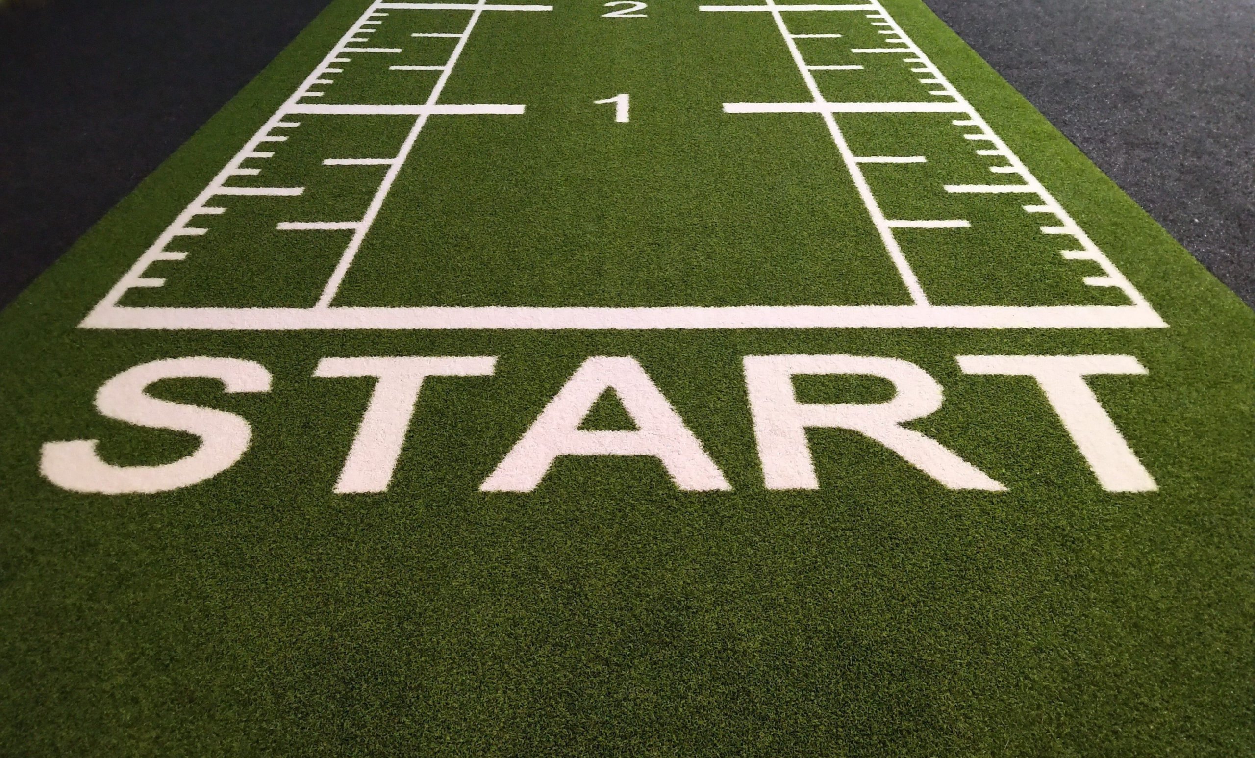 graphic of a starting line on a field
