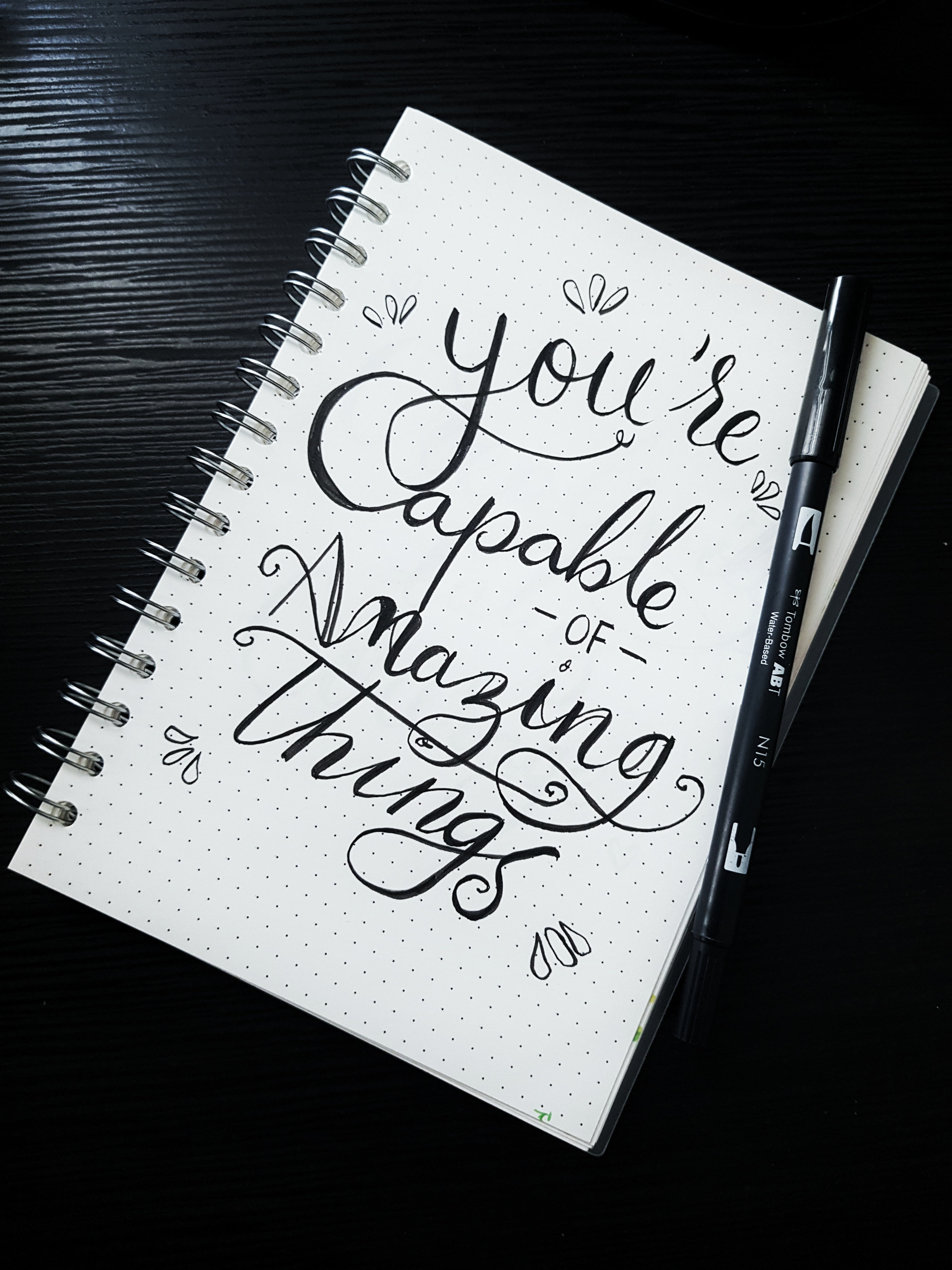 image of notebook with script writing
