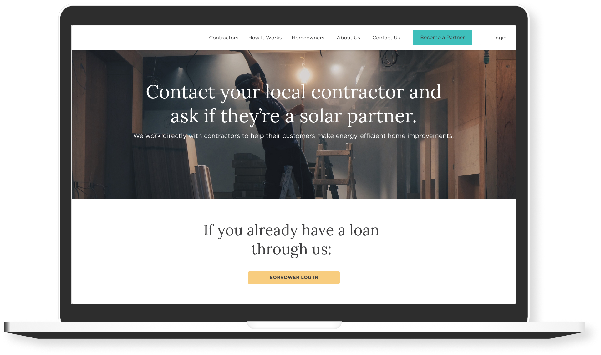 Example of a website in a desktop browser.