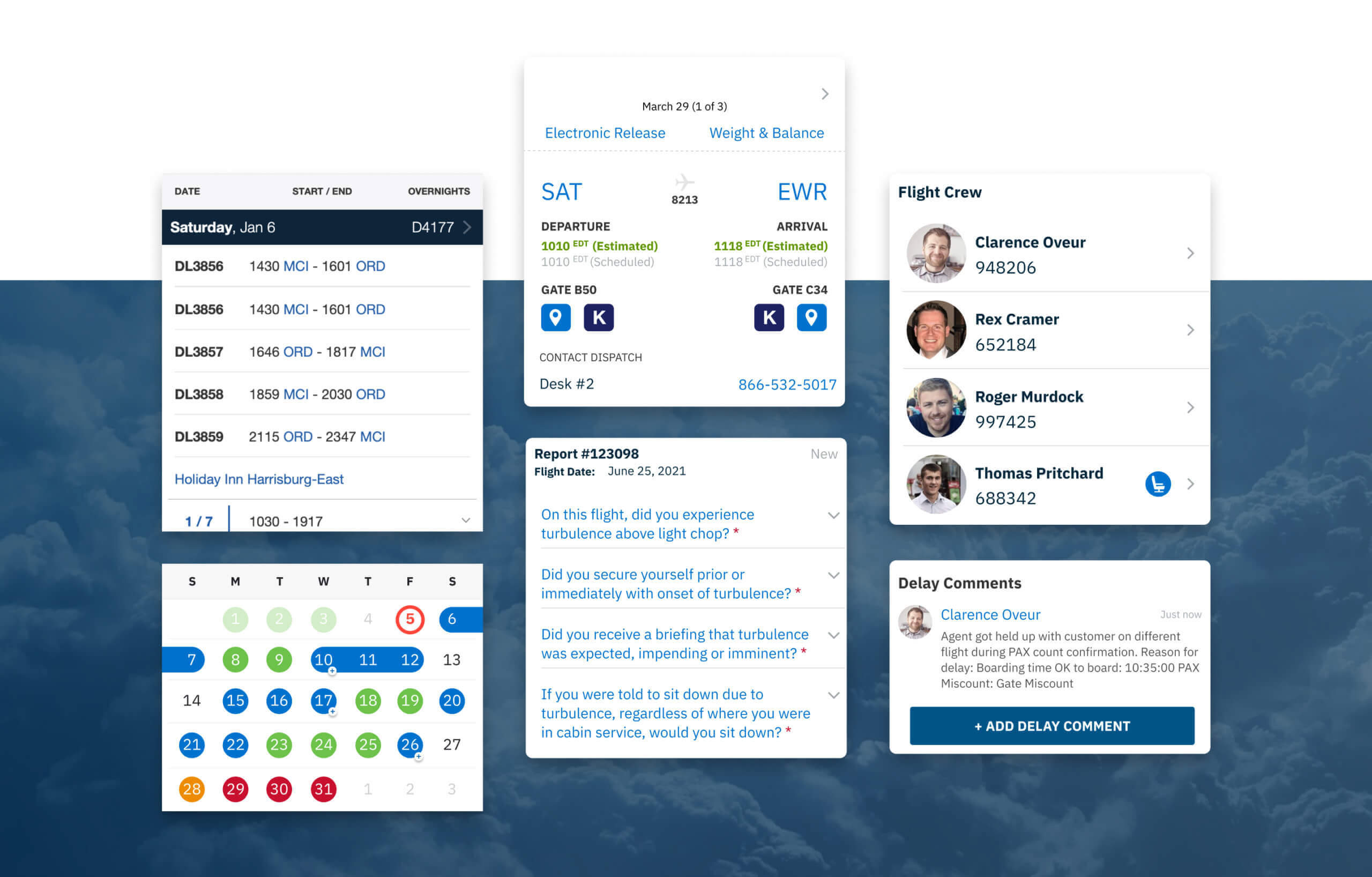 Collage of mobile application page examples